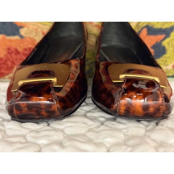 Arturo Chiang Cheetah Flats Metal Buckle Ballet Size 8.5 M - Picture 4 of 8